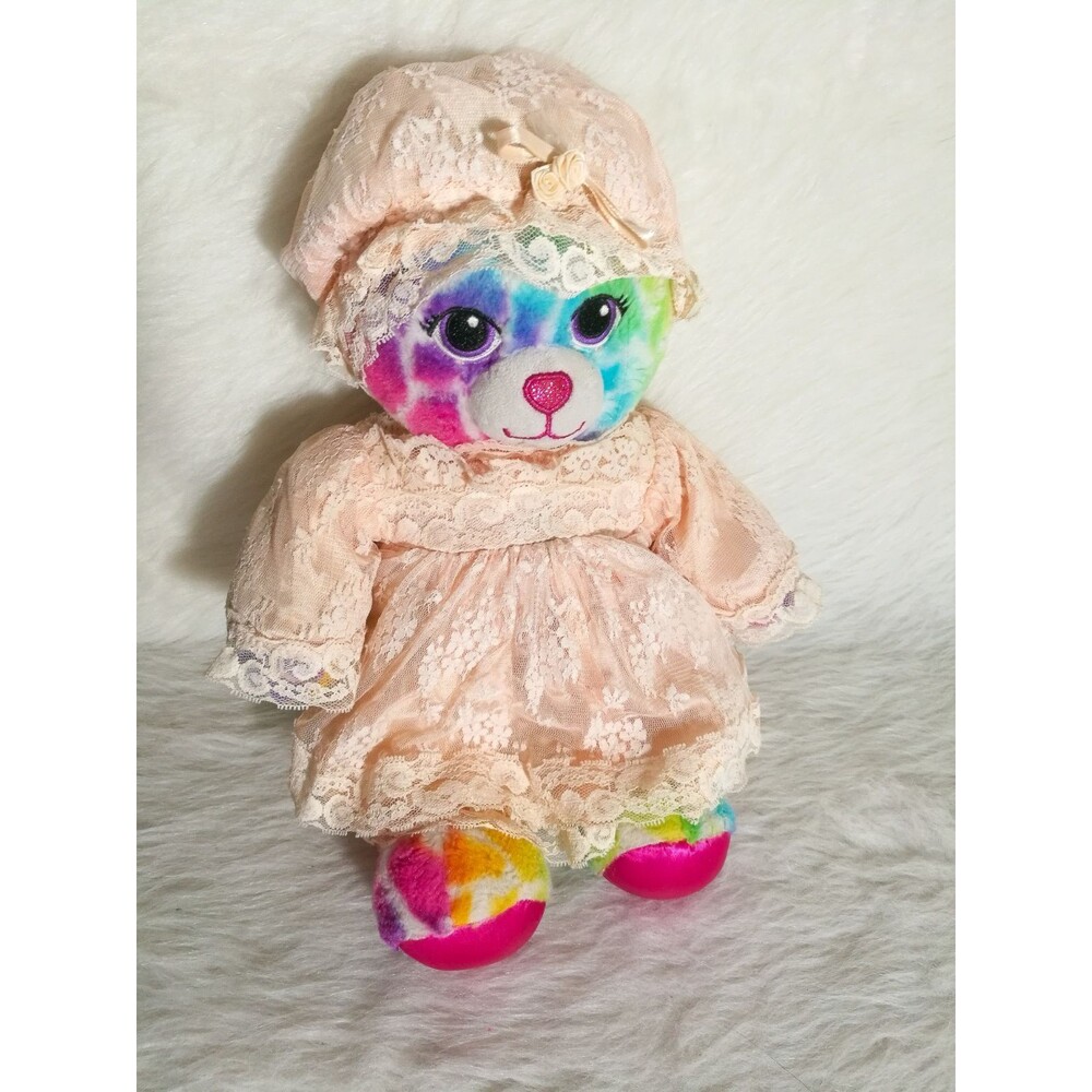 Peach Dress bonnet 4 build a bear BAB